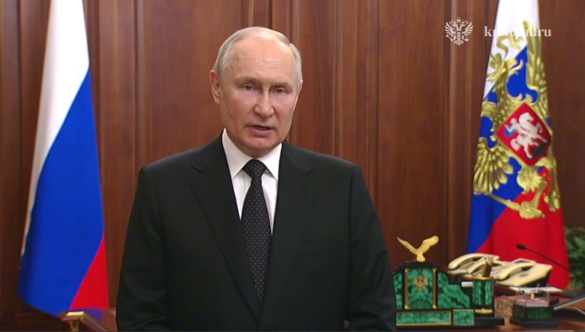 Владимир Путин обратился к россиянам в связи с действиями ЧВК «Вагнер»