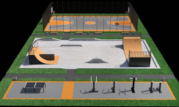 Новую спортплощадку со скейт-парком строят у дома №7 в Щербинках‑1