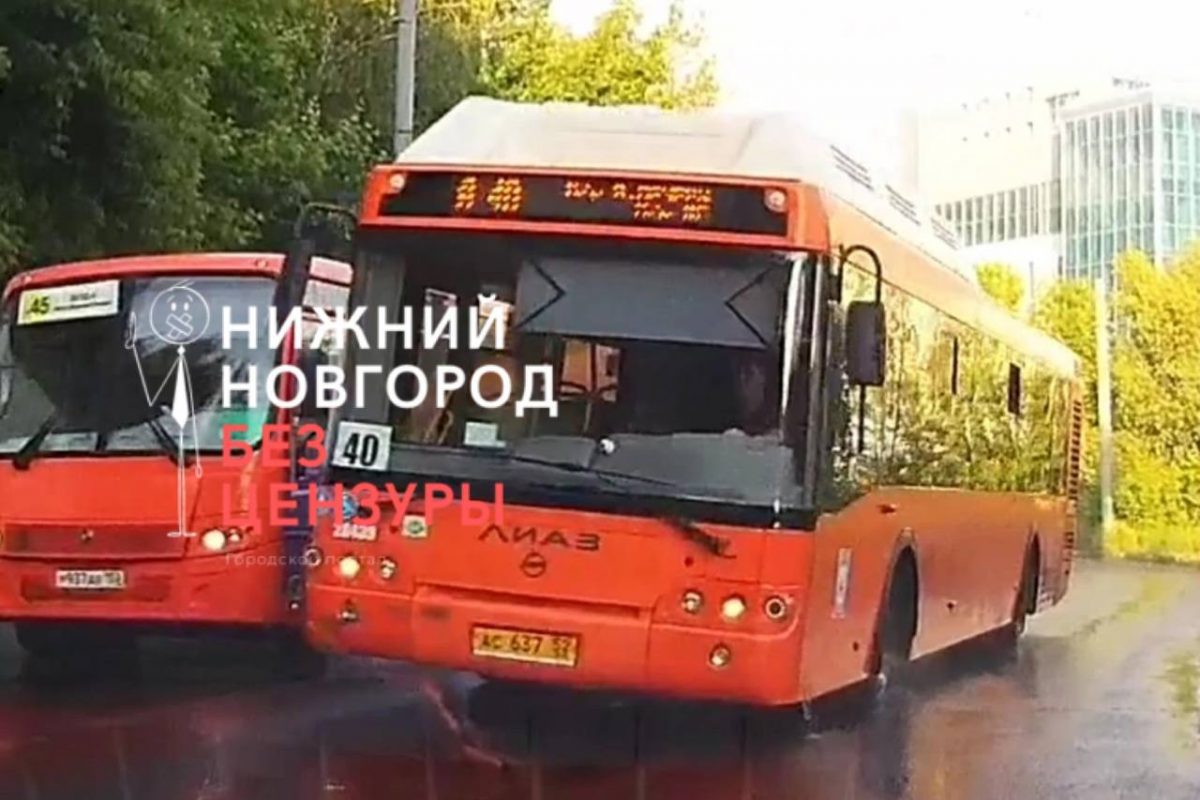Нижегородского водителя автобуса оштрафовали за выезд на «встречку» на улице Касьянова