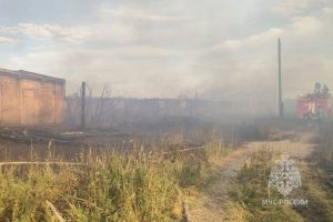 Неэксплуатируемое здание сгорело в Шатковском районе