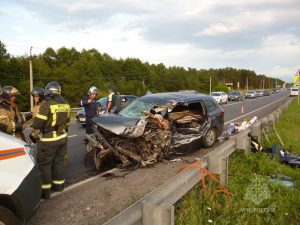 8 человек пострадали при столкновении автобуса с легковым автомобилем в Балахнинском округе