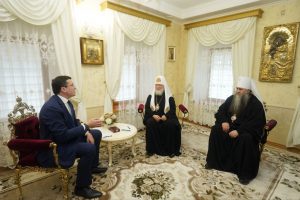Глеб Никитин рассказал Патриарху Кириллу о восстановлении храмов в Нижегородской области