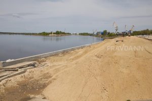 Набережная на Волге в Городце готова на 95%