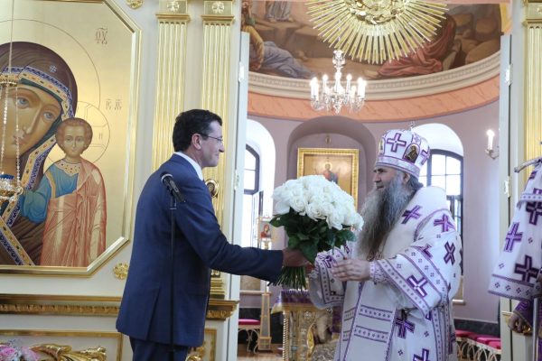 Глеб Никитин поздравил митрополита Нижегородского и Арзамасского Георгия с днем рождения