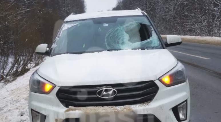 Нижегородка пострадала из-за глыбы льда, которая слетела с фуры в лобовое стекло авто