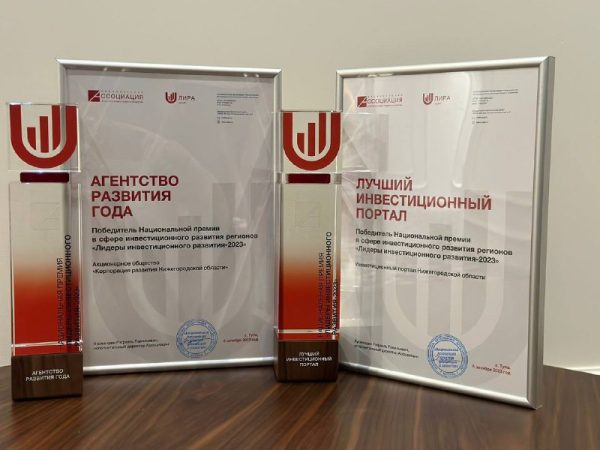 Корпорацию развития и инвестпортал Нижегородской области признали лучшими в России