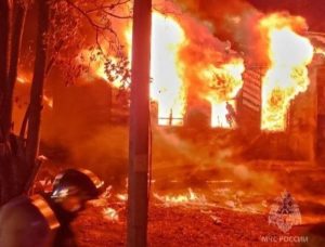 Опубликовано видео с места пожара под Арзамасом, где погибла семья с тремя детьми