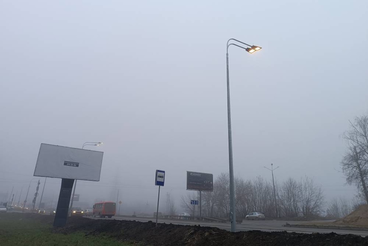 Десять опор освещения с двойными светильниками установили на Казанском шоссе