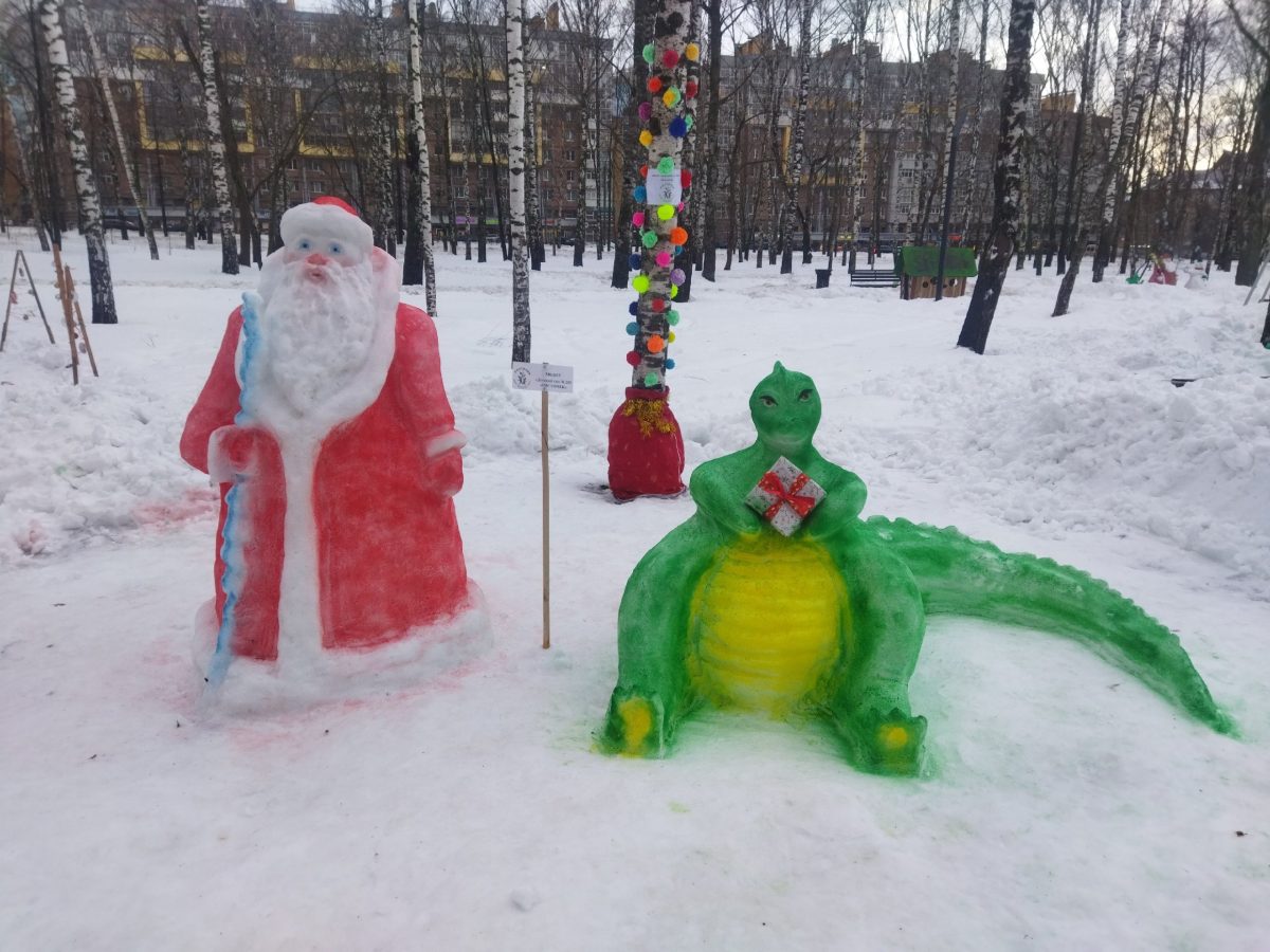 Конкурс снежных скульптур стартовал в парке имени Пушкина в Нижнем Новгороде