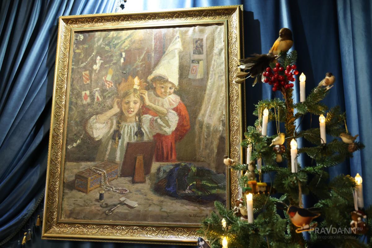 Опубликованы фото с новогодней выставки в усадьбе Рукавишниковых