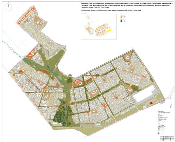 Минград Нижегородской области утвердил градостроительную документацию для развития территории площадью 658 га в поселке Новинки