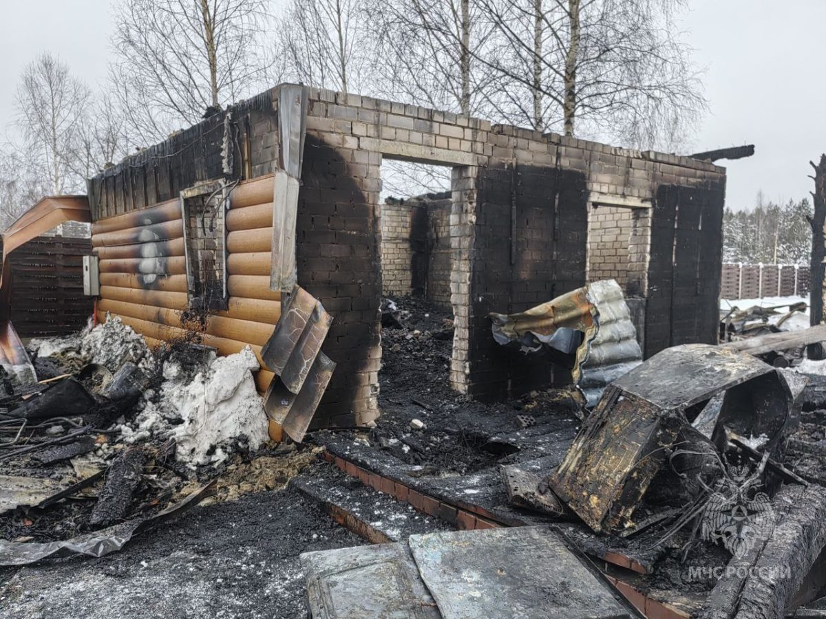 Три ребенка погибли при пожаре в деревне Нечаево