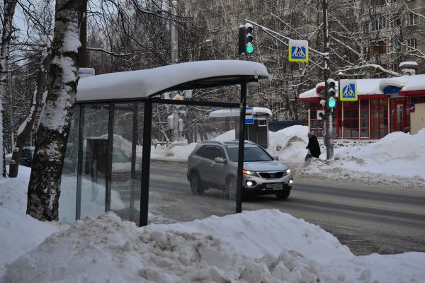 Новая автобусная остановка появилась на улице Верхне-Печёрской