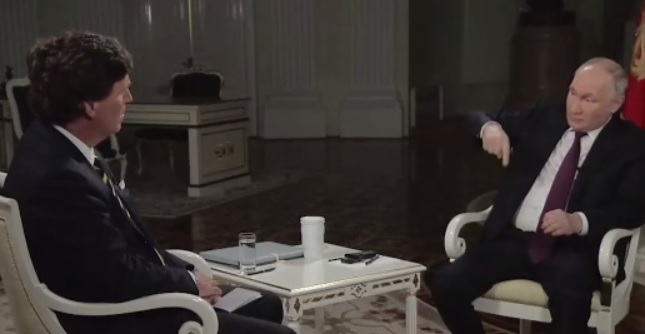 Владимир Путин дал двухчасовое интервью журналисту Такеру Карлсону