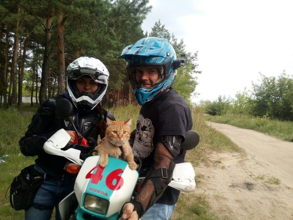 Кот-путешественник из Нижнего Новгорода проехал сотни километров на мотоцикле