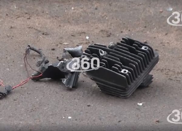 Опубликовано видео с обломками дрона после взрыва в Санкт-Петербурге