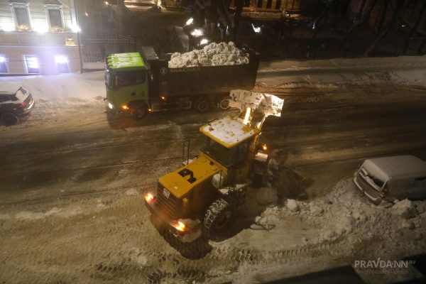 25 улиц в Нижнем Новгороде очистят от снега ночью