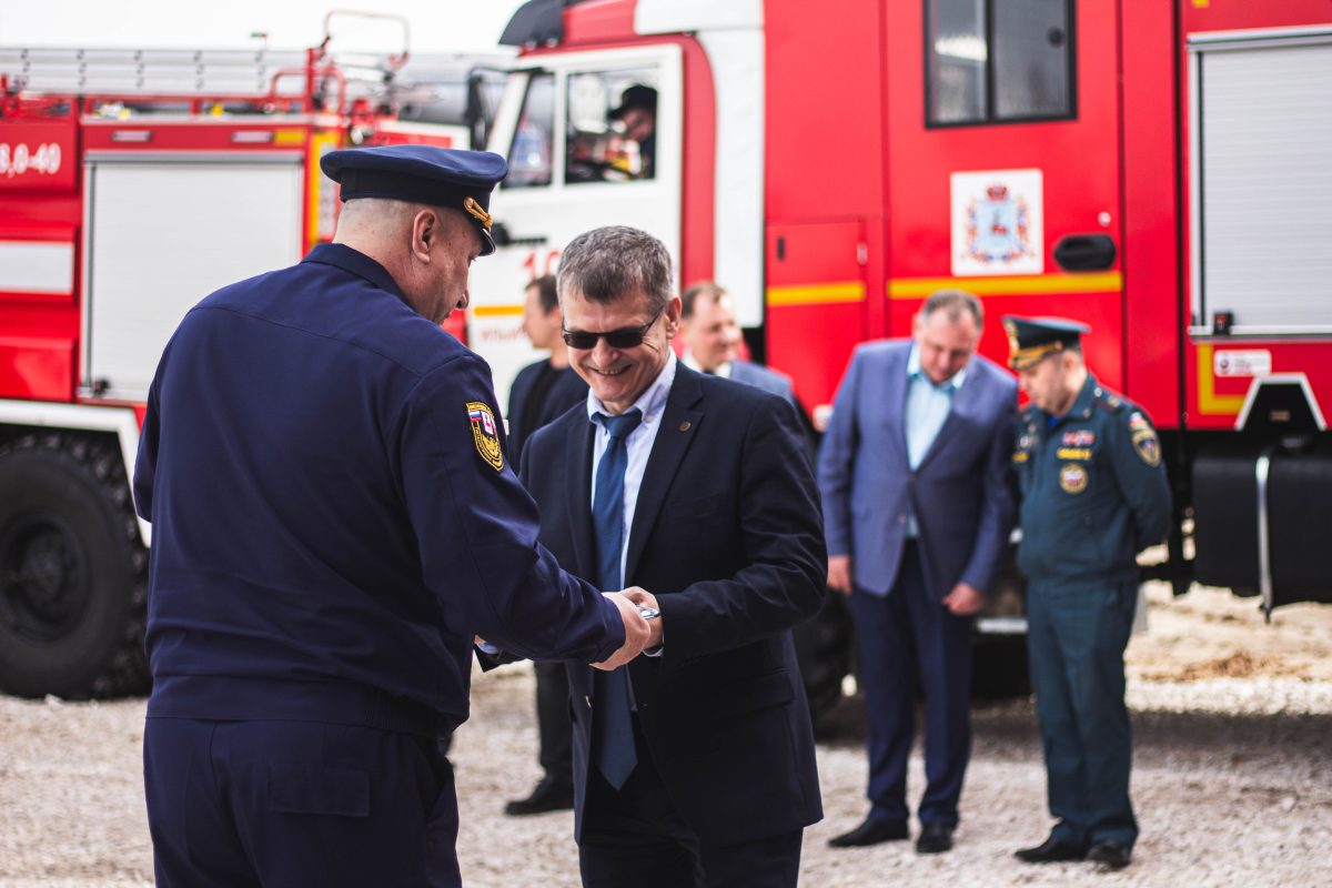 В рабочем поселке Ильиногорск Володарского округа построили новое здание пожарной части