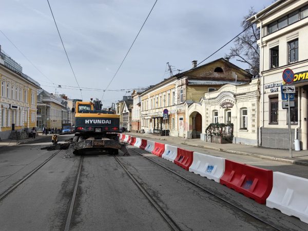 Стартовали работы по замене трамвайных путей на нижегородском городском кольце