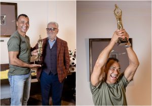 Легендарному бразильскому футболисту Кафу вручили статуэтку в Москве