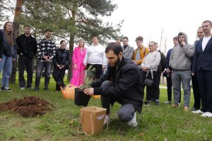 Подаренный крымчанами саженец крымской сосны посадили в парке Победы