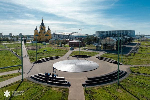 Сцену с картой Нижегородской ярмарки оборудовали на набережной Стрелки