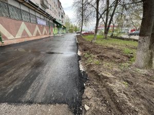 Благоустройство двора дома на улице Мичурина в Володарске завершат к&nbsp;июню