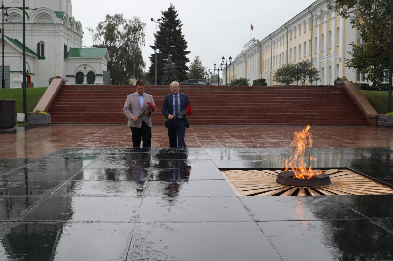 Евгений Костин встретился с председателем Харцызского горсовета Борисом Будыкой