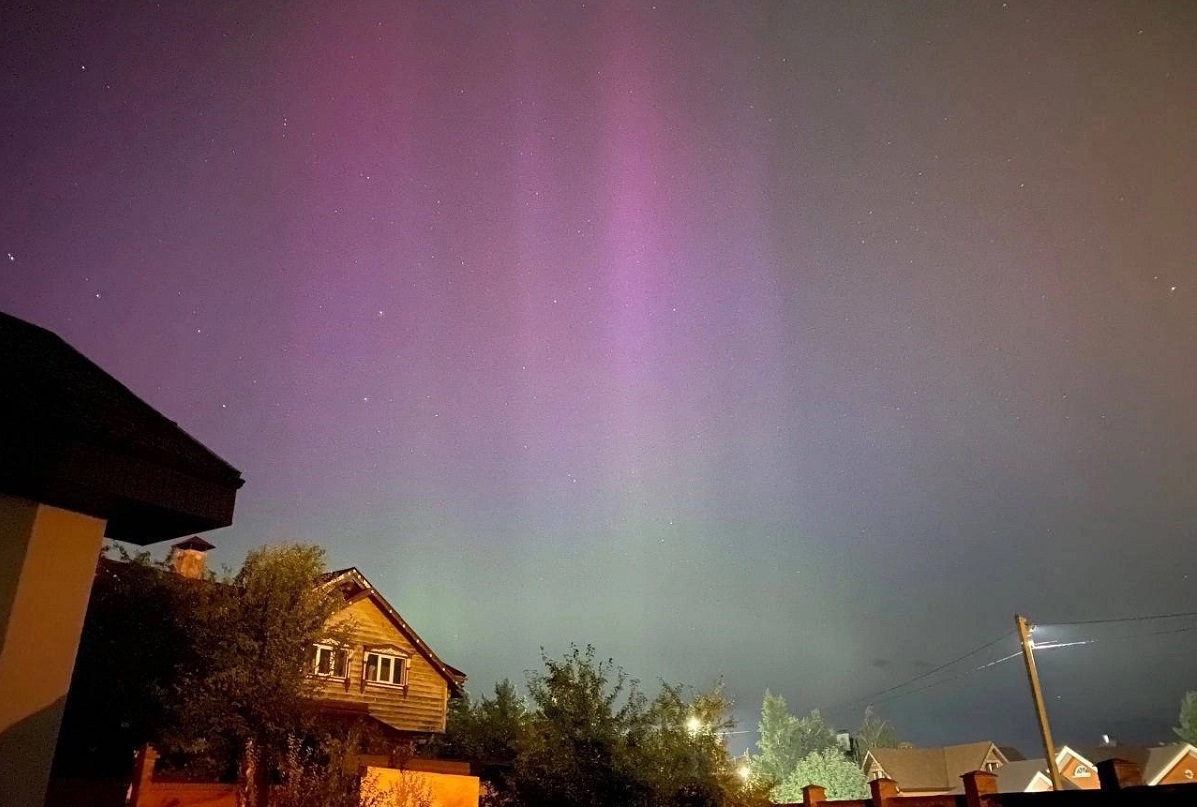 Нижегородцы наблюдали северное сияние в ночь на воскресенье