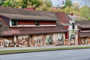 Масштабное историческое граффити создали на Зеленском съезде&nbsp;в Нижнем Новгороде