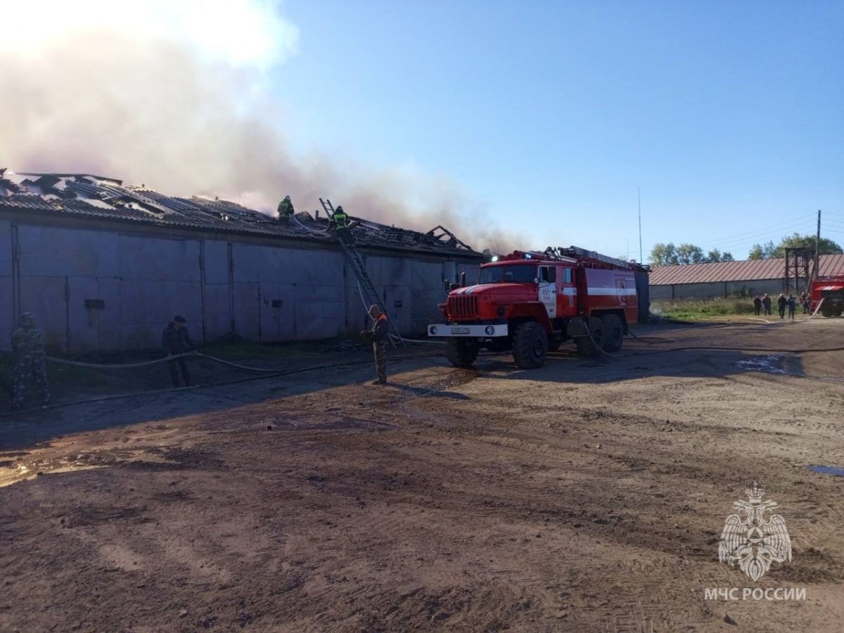 Служба МЧС ликвидировала пожар в гараже в Воротынском районе