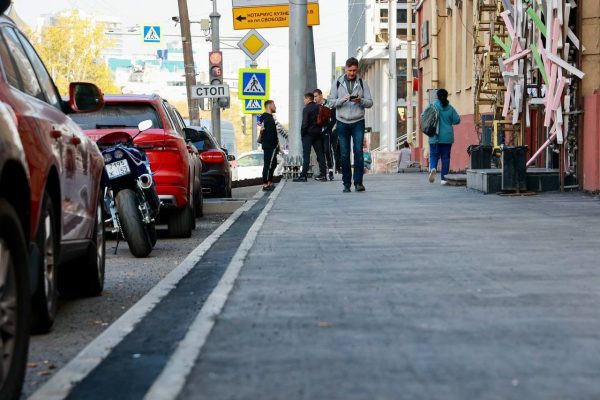 Ремонт тротуаров на улице Белинского завершится в ближайшее время