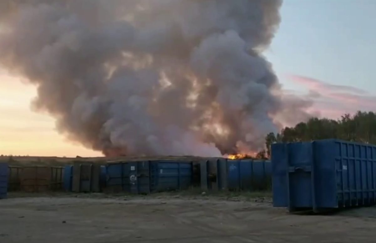 Опубликовано видео крупного пожара на Городецком полигоне ТБО