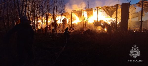 Тюки с сеном загорелись в Ковернинском районе