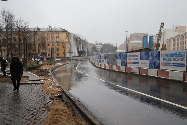 Объездная дорога на площади Свободы в Нижнем Новгороде готовится к открытию