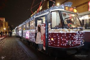 Новогодний трамвай в Нижнем Новгороде