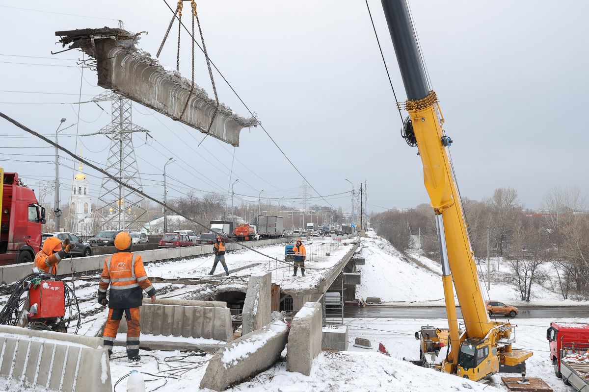 В Нижнем Новгороде продолжается капитальный ремонт Мызинского путепровода