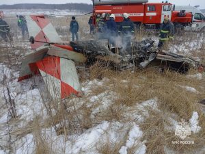 Опубликовано видео с места жесткой посадки легкомоторного самолета под Кстовом