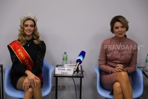 Краса России-2022 нижегородка Дарья Луконькина: пресс-конференция в НОИЦ