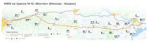 Карту пунктов отдыха и электрозаправок обновили на трассе М‑12