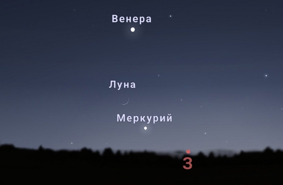 Нижегородцы смогут увидеть Меркурий и новорождённую Луну в вечернем небе