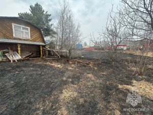 Дровяник и баня загорелись из-за сжигания травы и мусора в Городецком районе