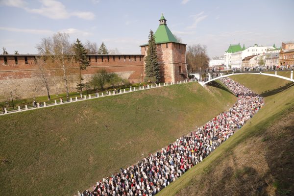 5,5 тысячи нижегородцев поучаствовали Пасхальном крестном ходе