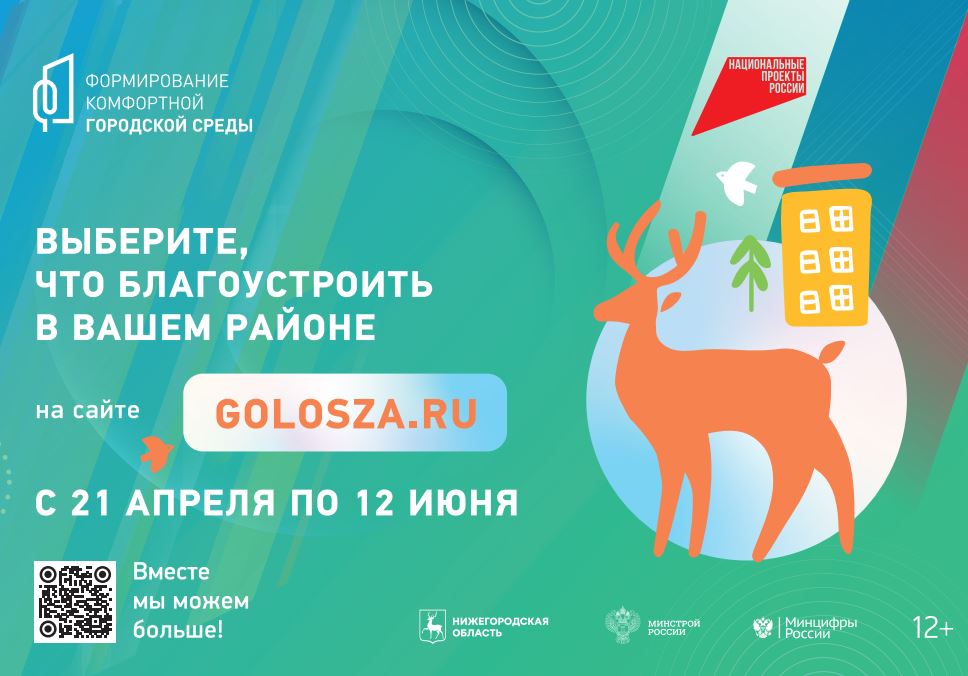 Нижегородцы до 12 июня могут выбрать объекты для благоустройства в 2026 году