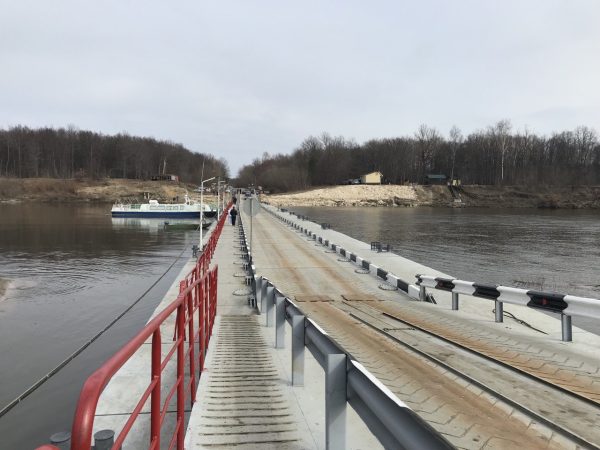 Наплавной мост через Суру в Пильнинском округе открыли на месяц раньше
