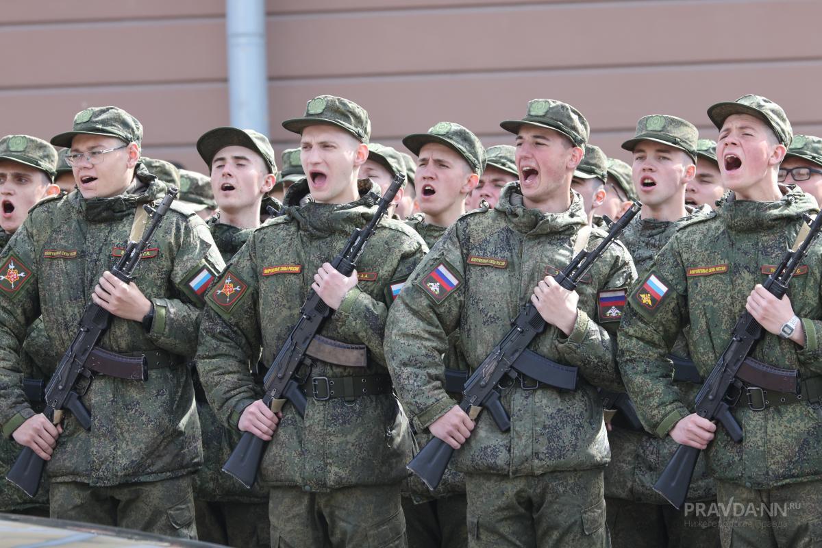 Репетиция Парада Победы на площади Минина
