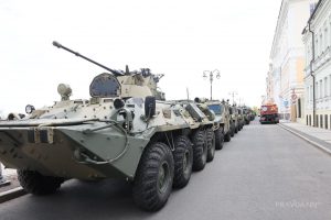 Репетиция Парада Победы на площади Минина