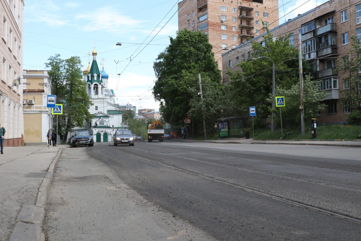 Замена трамвайных путей завершилась в Нижнем Новгороде на улице Добролюбова 