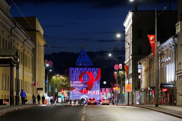 Дмитриевскую башню Кремля украсит мэппинг, посвященный 80-летию Победы