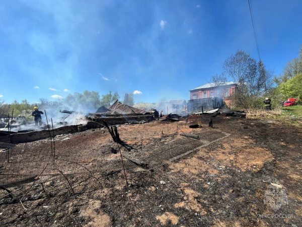 Три человека погибли при пожаре в селе Оранки Богородского округа